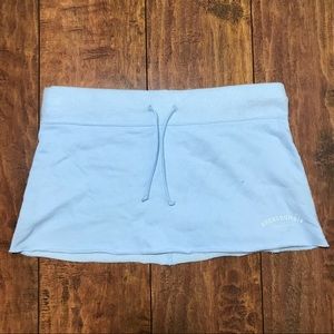 Abercrombie & Fitch pale blue terry skirt